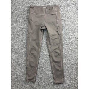 Athleta Girl Leggings Girls Large 12‎ Brown Ankle Running Pockets Athletic Yoga